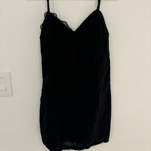 Black Zara Linen Mini Dress